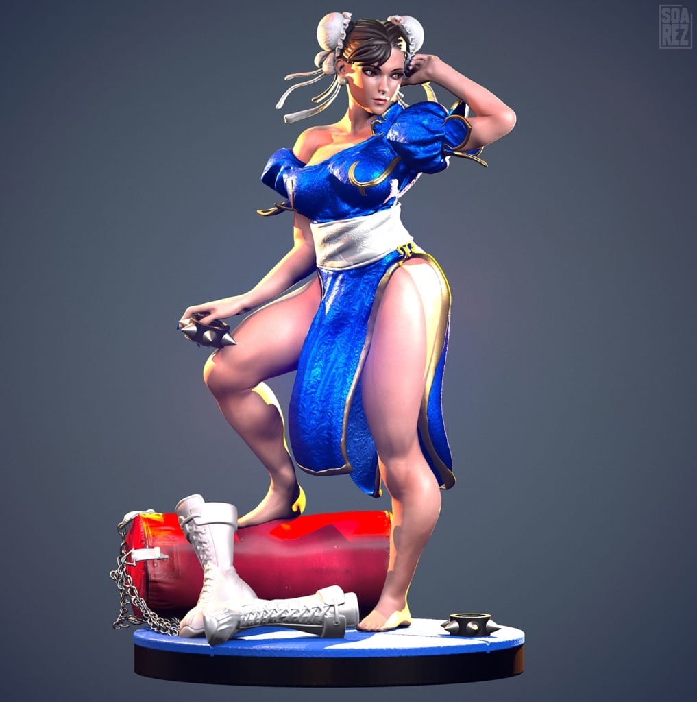 P站图纸印象馆 Soarez3D 街头霸王 春丽 Soarez3D 街头霸王 春丽