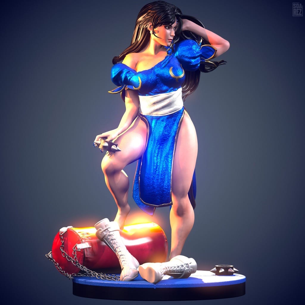 P站图纸印象馆 Soarez3D 街头霸王 春丽 Soarez3D 街头霸王 春丽