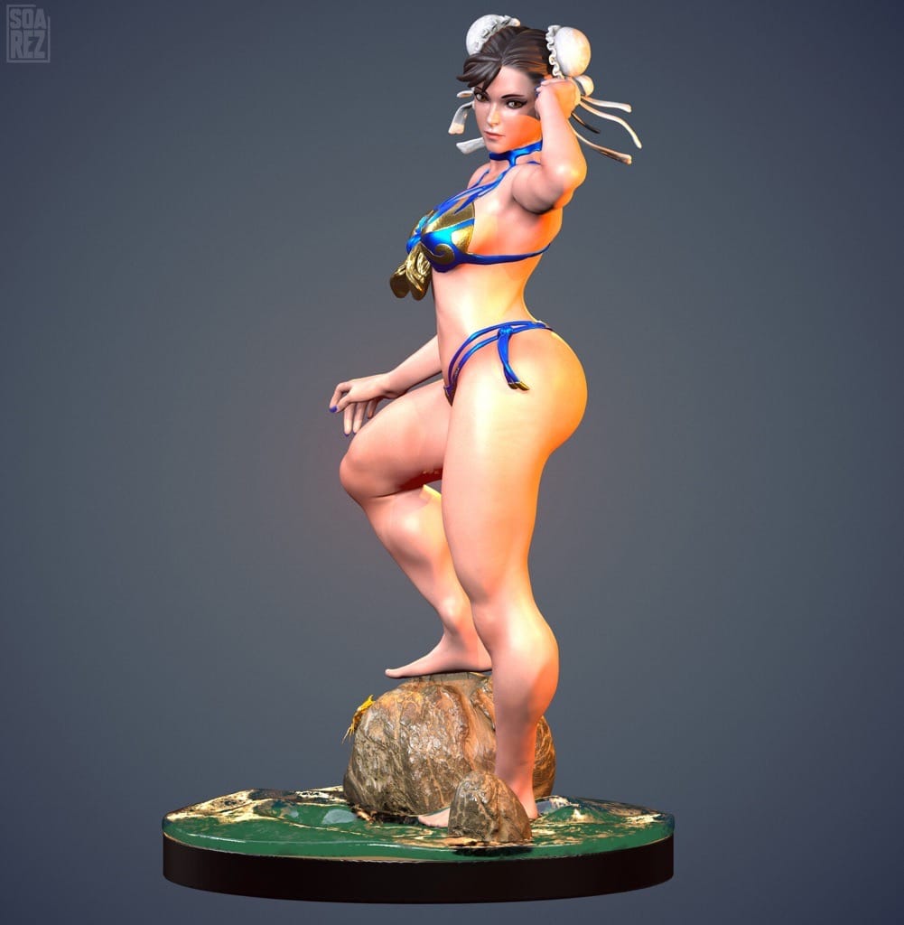 P站图纸印象馆 Soarez3D 街头霸王 春丽 Soarez3D 街头霸王 春丽