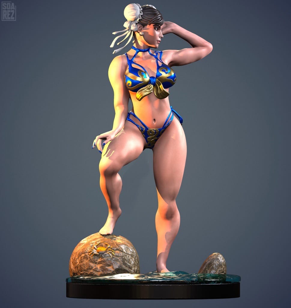 P站图纸印象馆 Soarez3D 街头霸王 春丽 Soarez3D 街头霸王 春丽