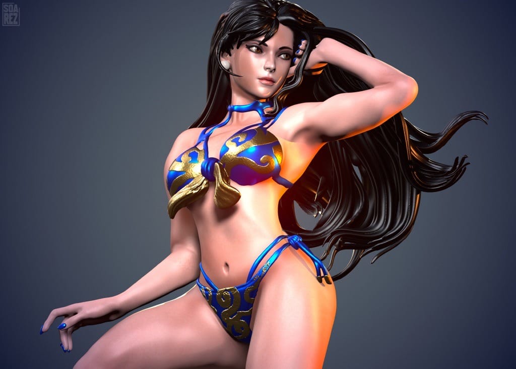 P站图纸印象馆 Soarez3D 街头霸王 春丽 Soarez3D 街头霸王 春丽