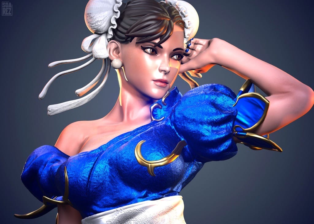 P站图纸印象馆 Soarez3D 街头霸王 春丽 Soarez3D 街头霸王 春丽