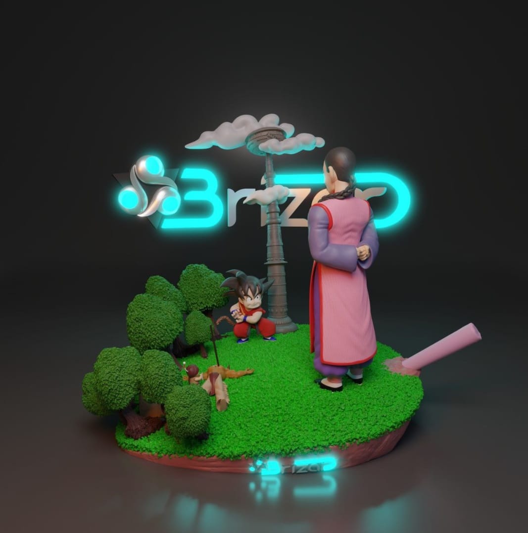 P站图纸印象馆 龙珠 淘白白对战悟空 龙珠 淘白白对战悟空