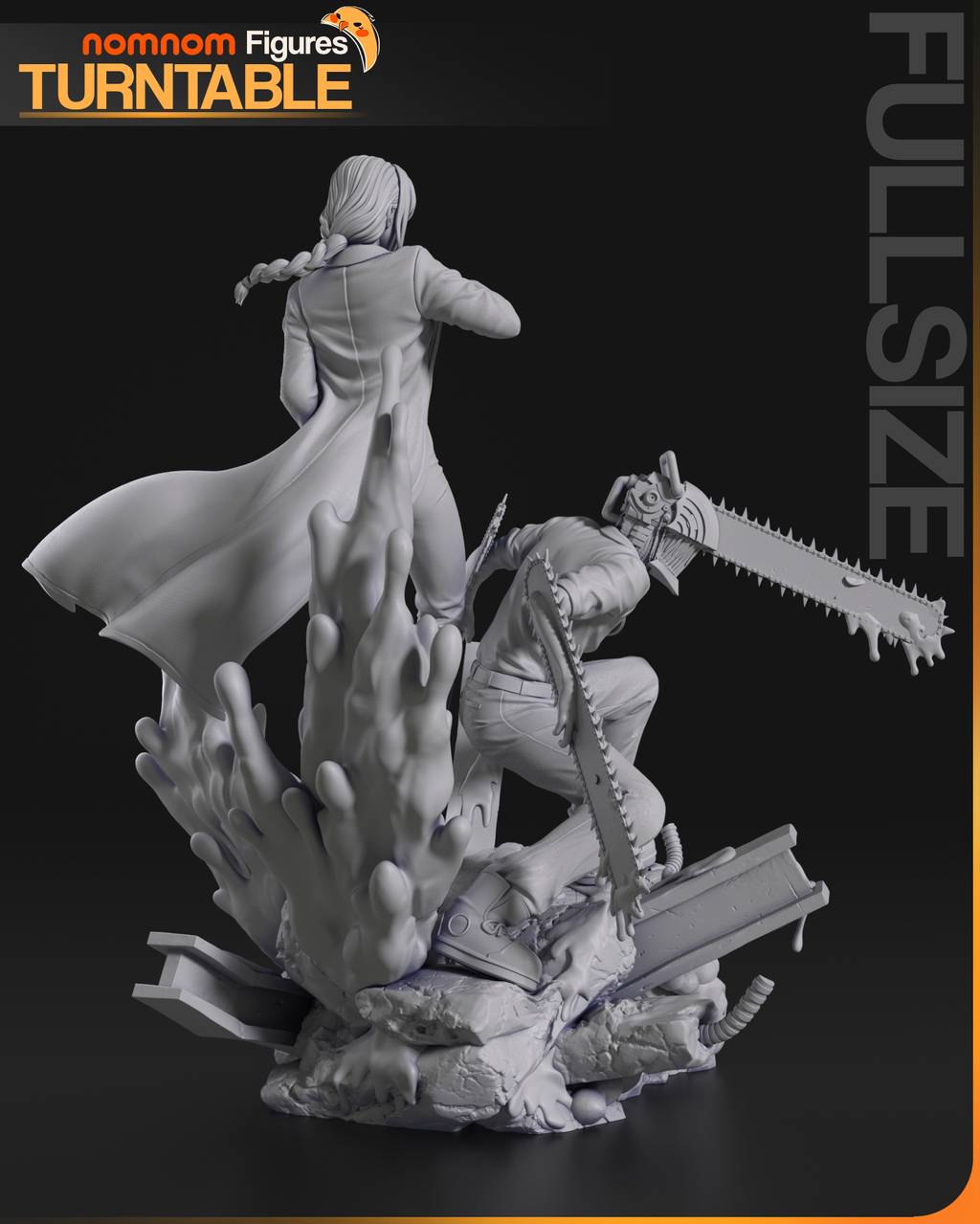 P站图纸印象馆 NomNom 链锯人 电次和玛奇玛 NomNom 链锯人 电次和玛奇玛