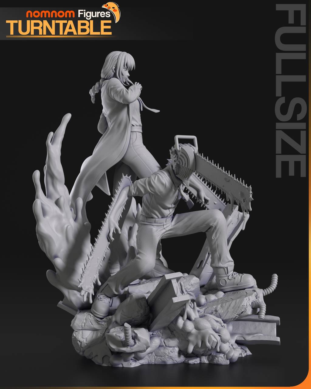 P站图纸印象馆 NomNom 链锯人 电次和玛奇玛 NomNom 链锯人 电次和玛奇玛