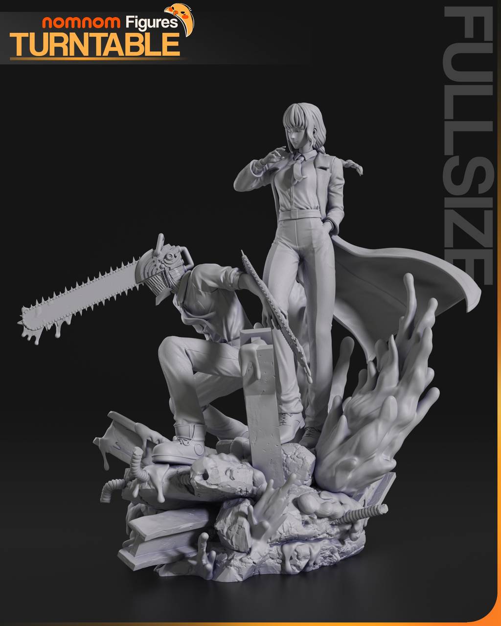 P站图纸印象馆 NomNom 链锯人 电次和玛奇玛 NomNom 链锯人 电次和玛奇玛