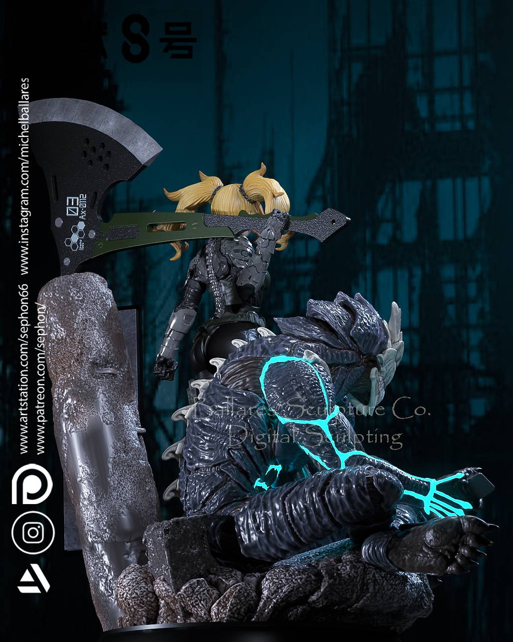 P站图纸印象馆 Geek MB 怪兽8号 四之宫奇可露和怪兽8号 Geek MB 怪兽8号 四之宫奇可露和怪兽8号