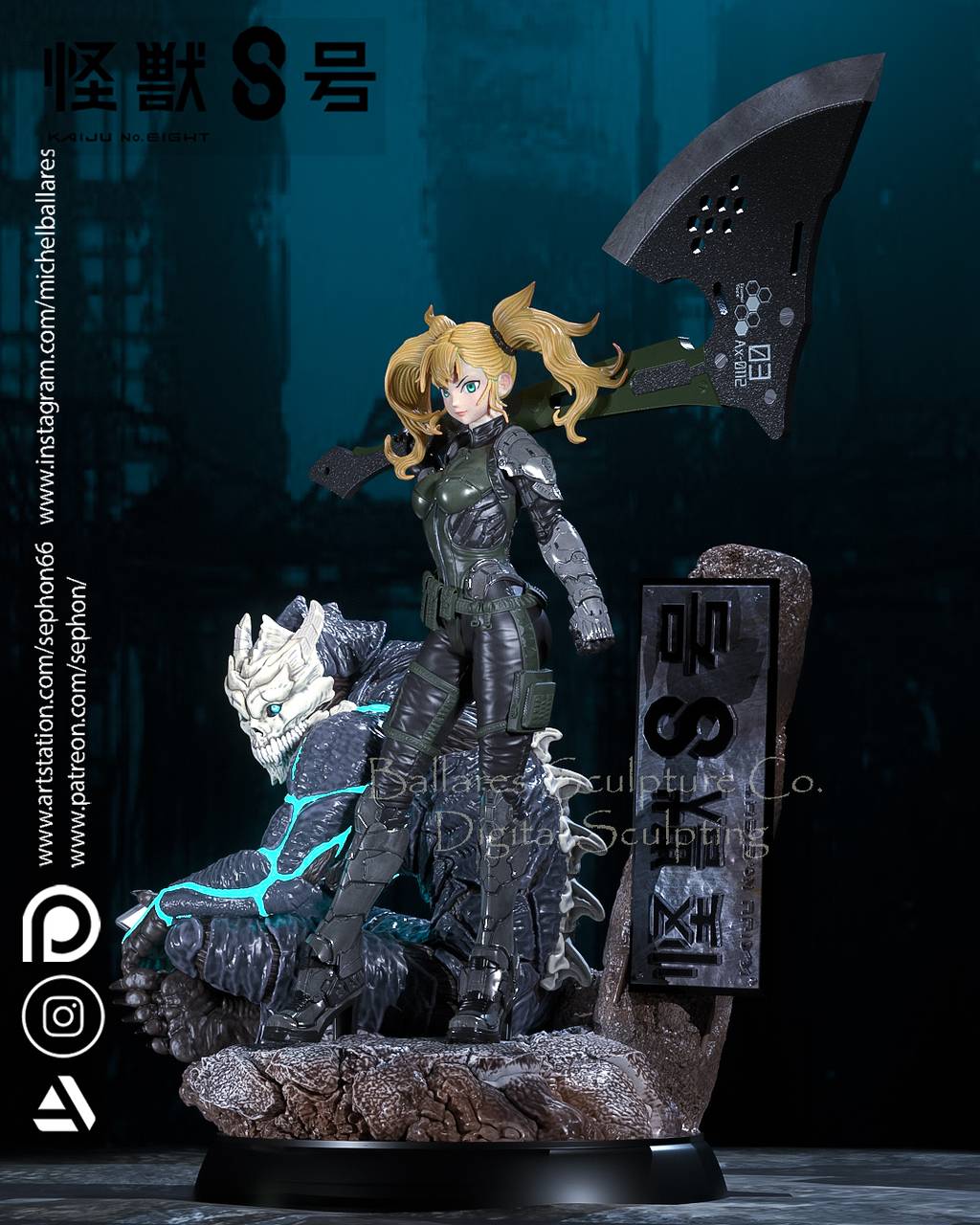 P站图纸印象馆 Geek MB 怪兽8号 四之宫奇可露和怪兽8号 Geek MB 怪兽8号 四之宫奇可露和怪兽8号