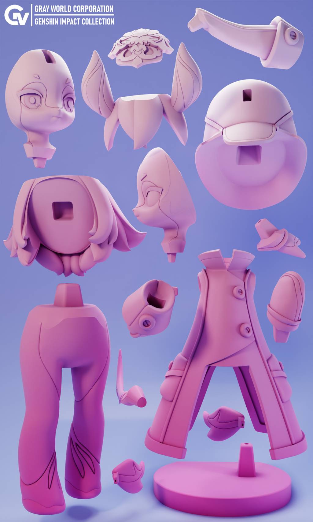 P站图纸印象馆 GrayWorld 原神 美露莘 GrayWorld 原神 美露莘