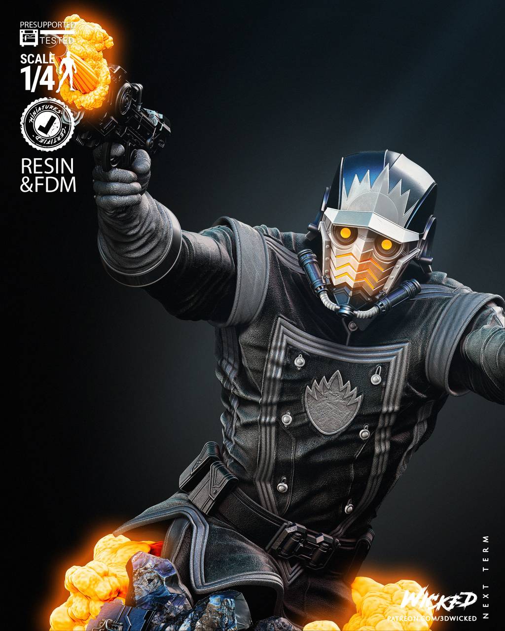 P站图纸印象馆 3DWicked 漫威 星爵 3DWicked 漫威 星爵