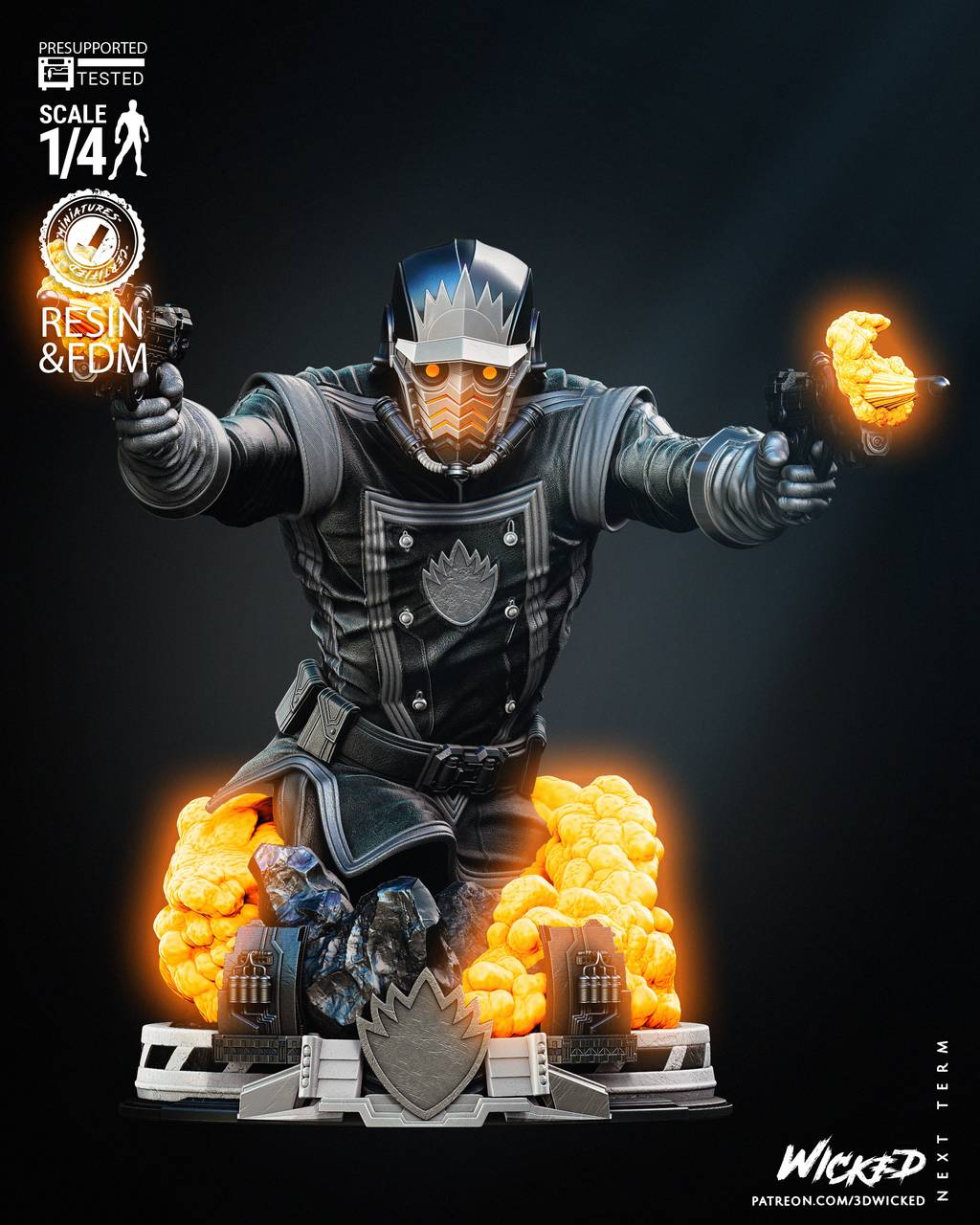 P站图纸印象馆 3DWicked 漫威 星爵 3DWicked 漫威 星爵