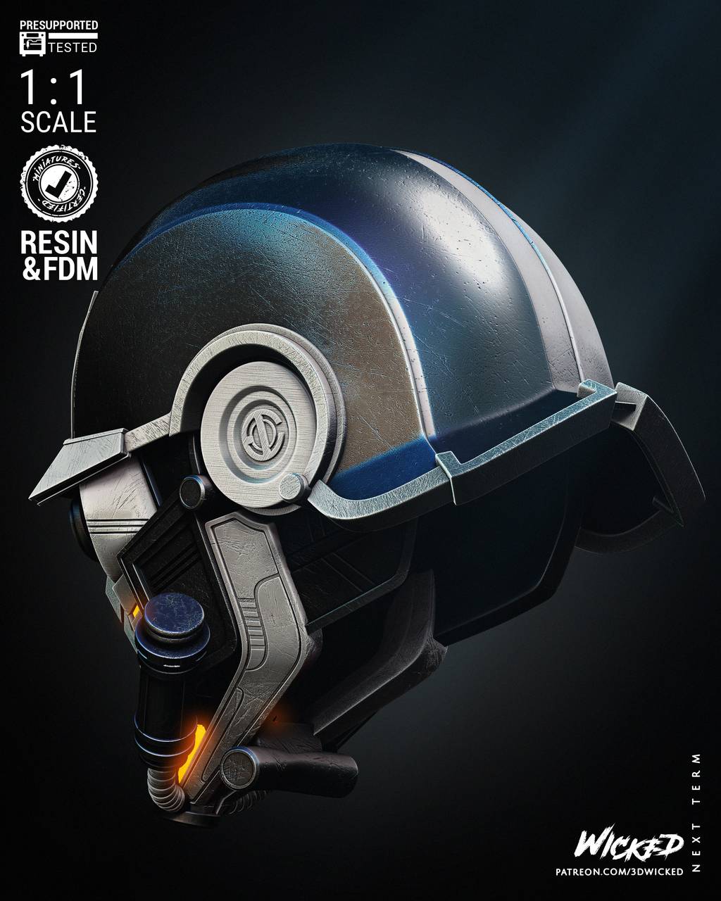 P站图纸印象馆 3DWicked 漫威 星爵头盔 3DWicked 漫威 星爵头盔