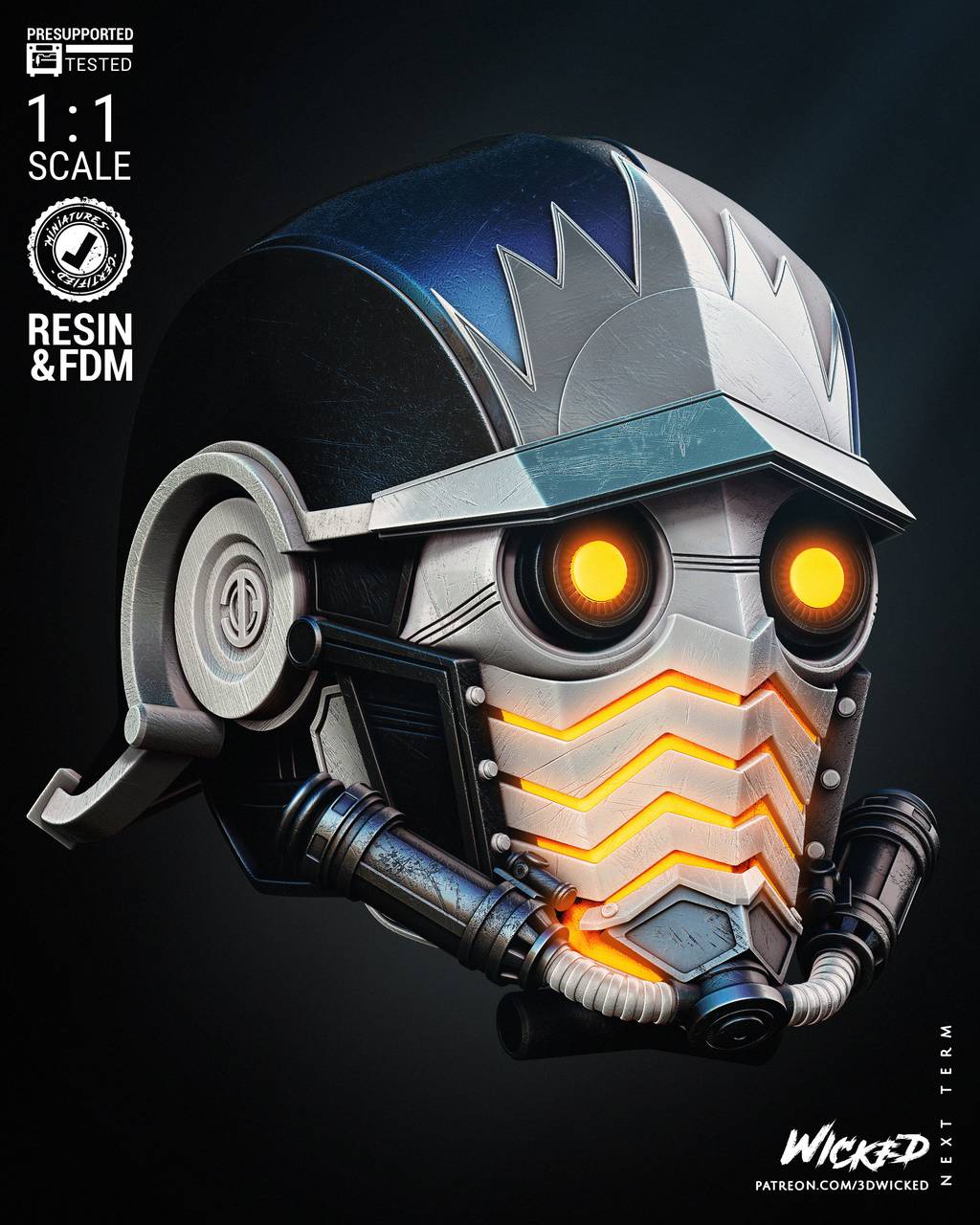 P站图纸印象馆 3DWicked 漫威 星爵头盔 3DWicked 漫威 星爵头盔