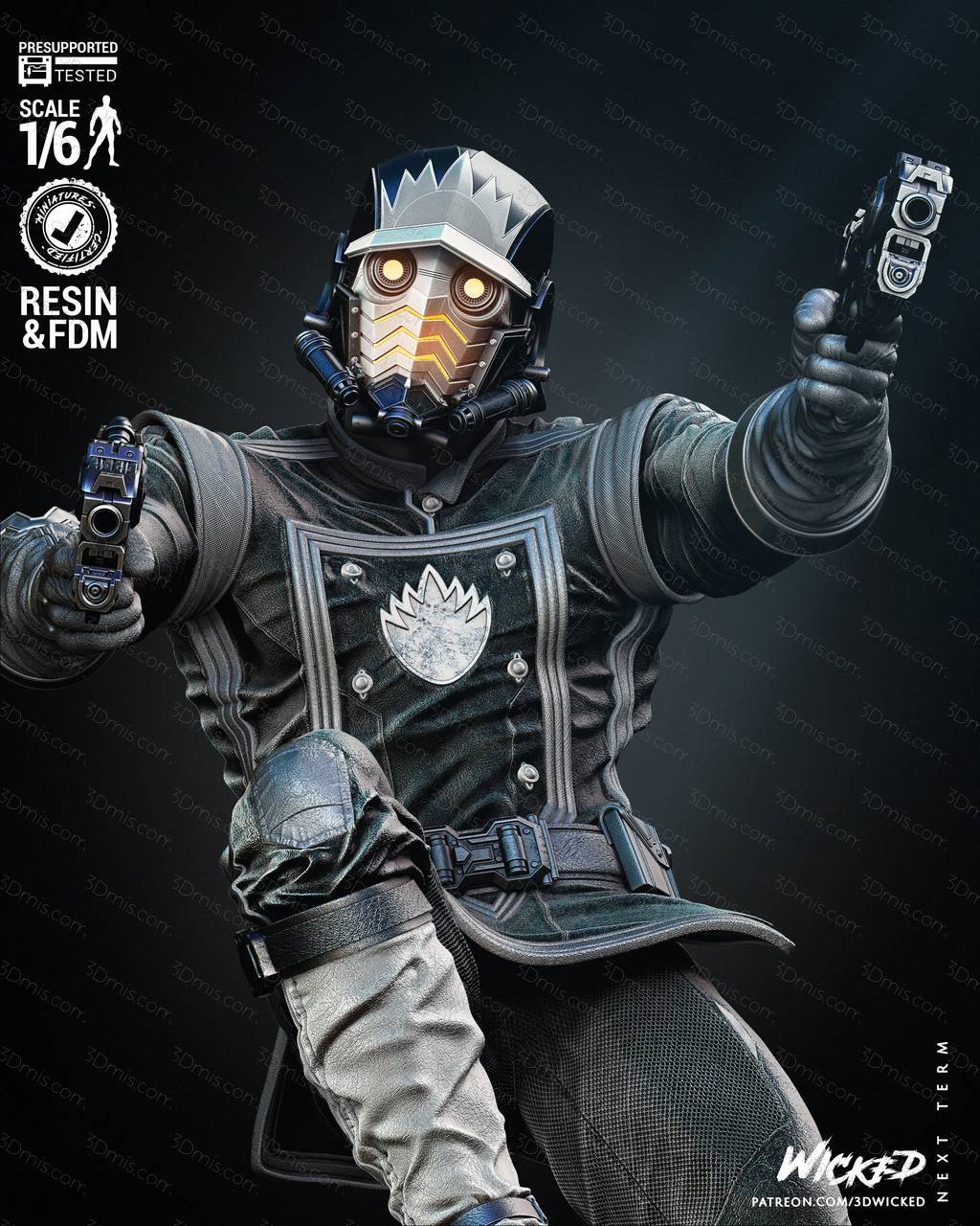 P站图纸印象馆 3DWicked 漫威 星爵 3DWicked 漫威 星爵