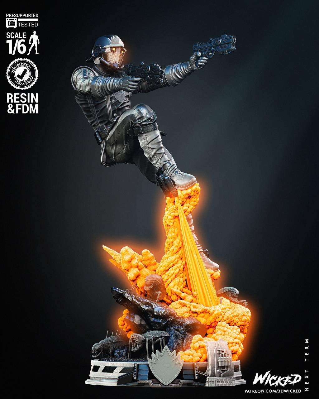 P站图纸印象馆 3DWicked 漫威 星爵 3DWicked 漫威 星爵