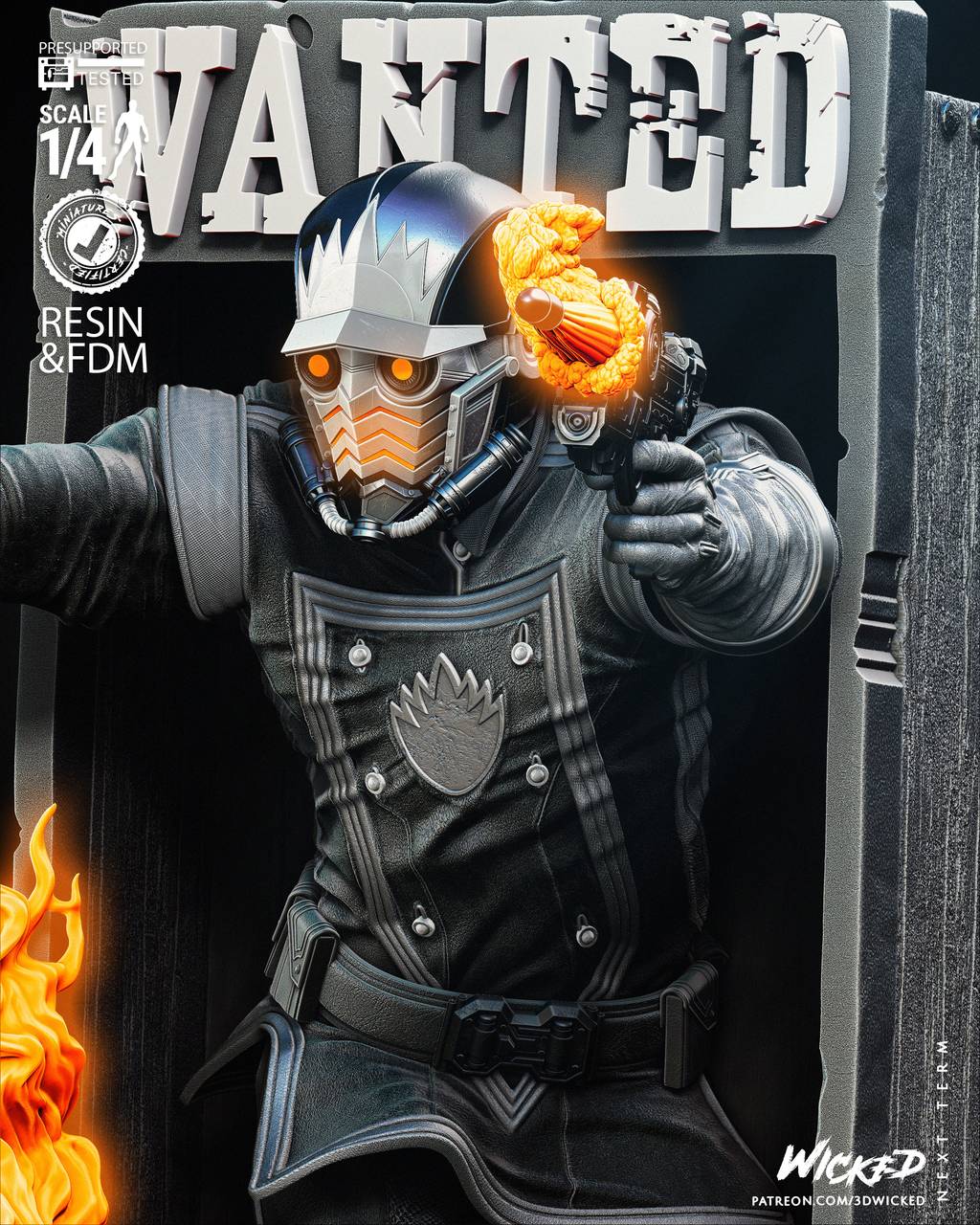 P站图纸印象馆 3DWicked 漫威 星爵 3DWicked 漫威 星爵