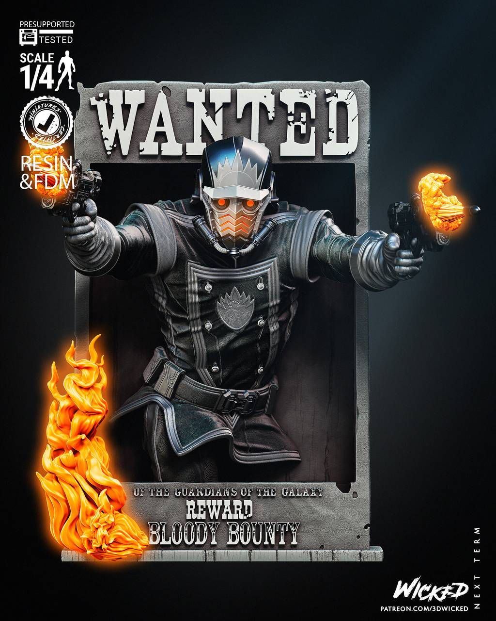 P站图纸印象馆 3DWicked 漫威 星爵 3DWicked 漫威 星爵