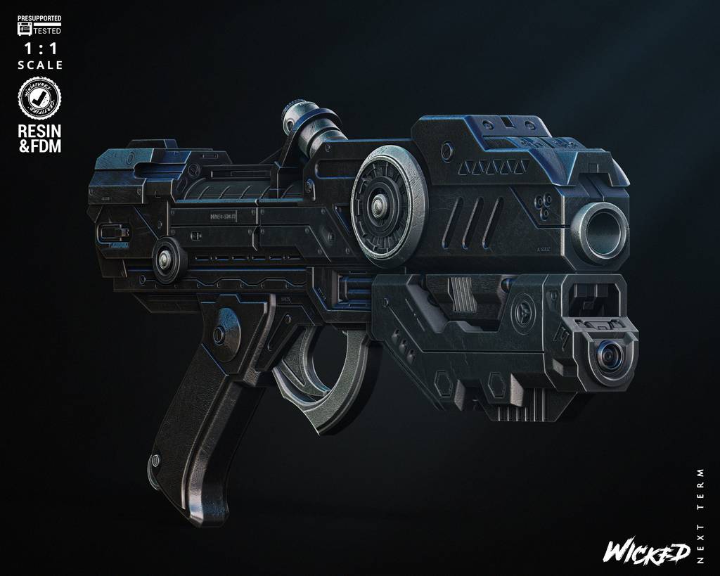 P站图纸印象馆 3DWicked 漫威 星爵元素枪 3DWicked 漫威 星爵元素枪