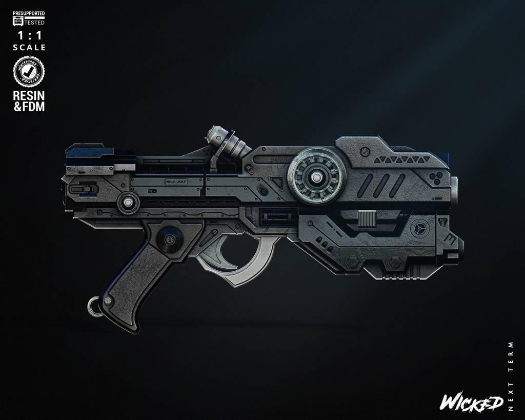 P站图纸印象馆 3DWicked 漫威 星爵元素枪 3DWicked 漫威 星爵元素枪