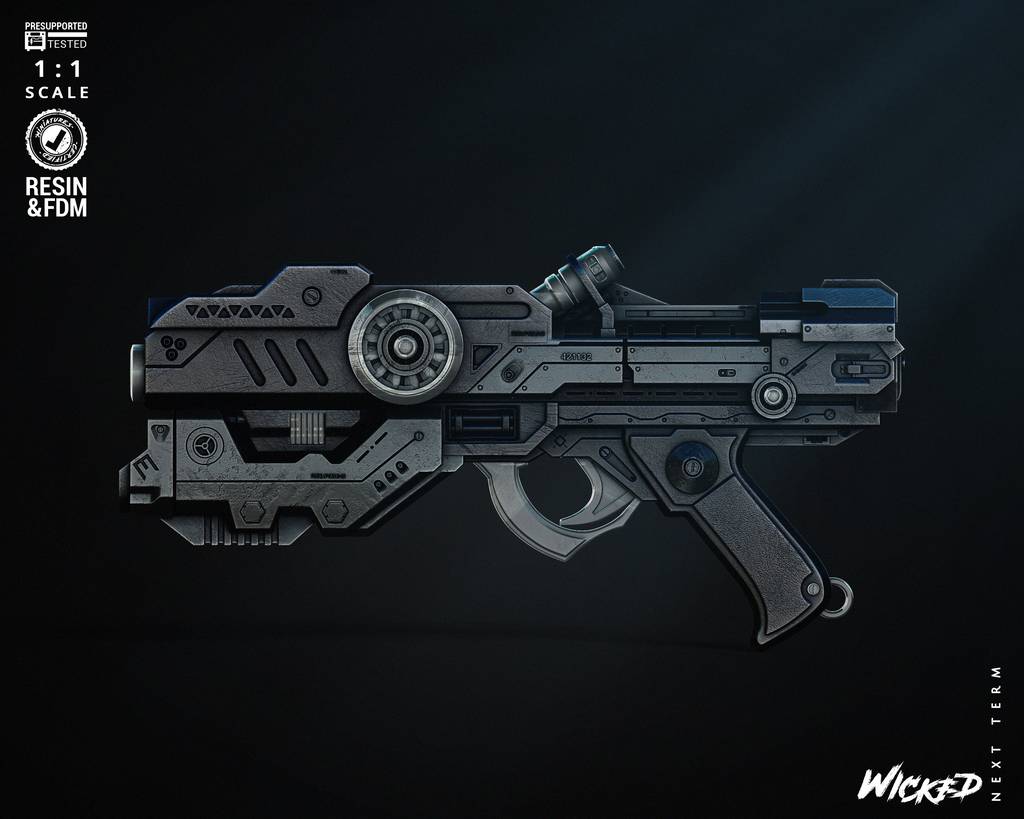 P站图纸印象馆 3DWicked 漫威 星爵元素枪 3DWicked 漫威 星爵元素枪