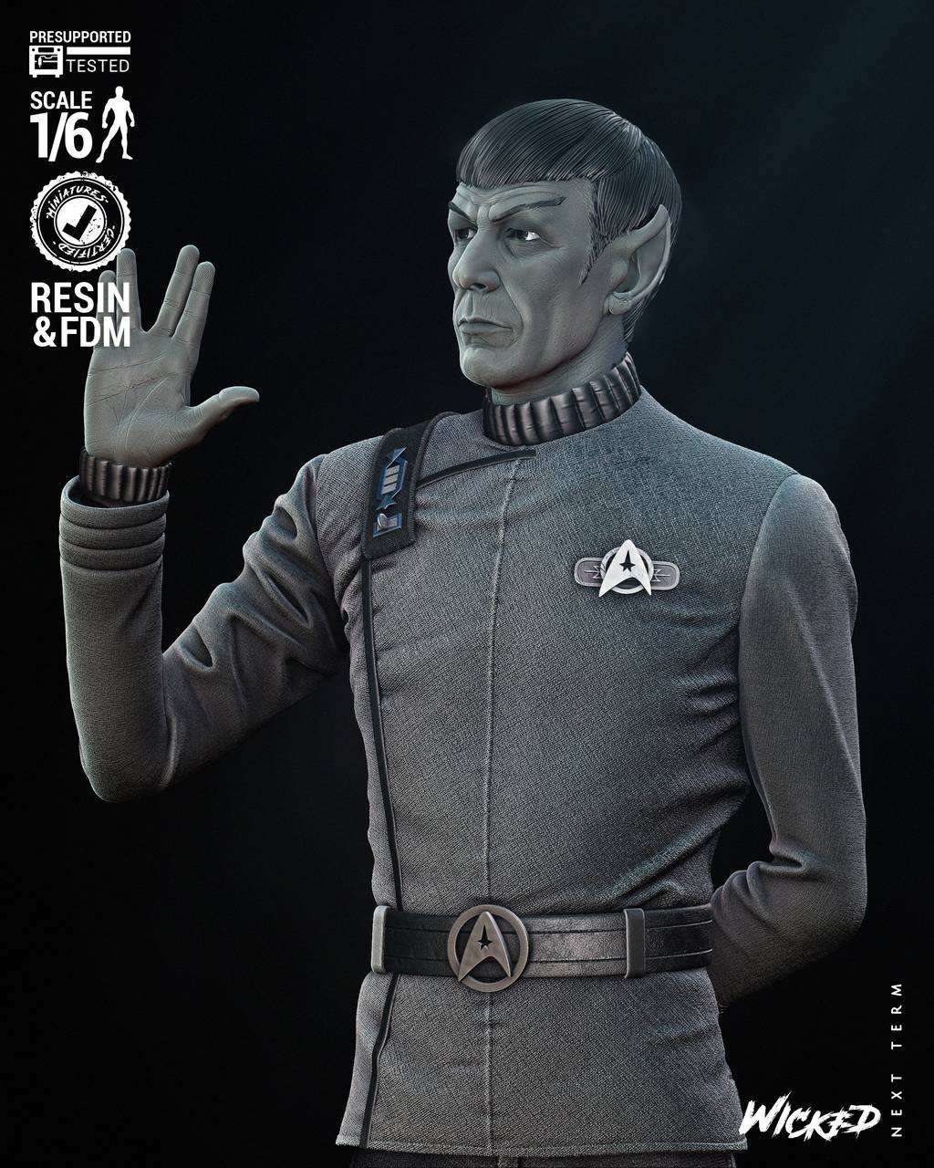 P站图纸印象馆 3DWicked 星际迷航 斯波克 3DWicked 星际迷航 斯波克