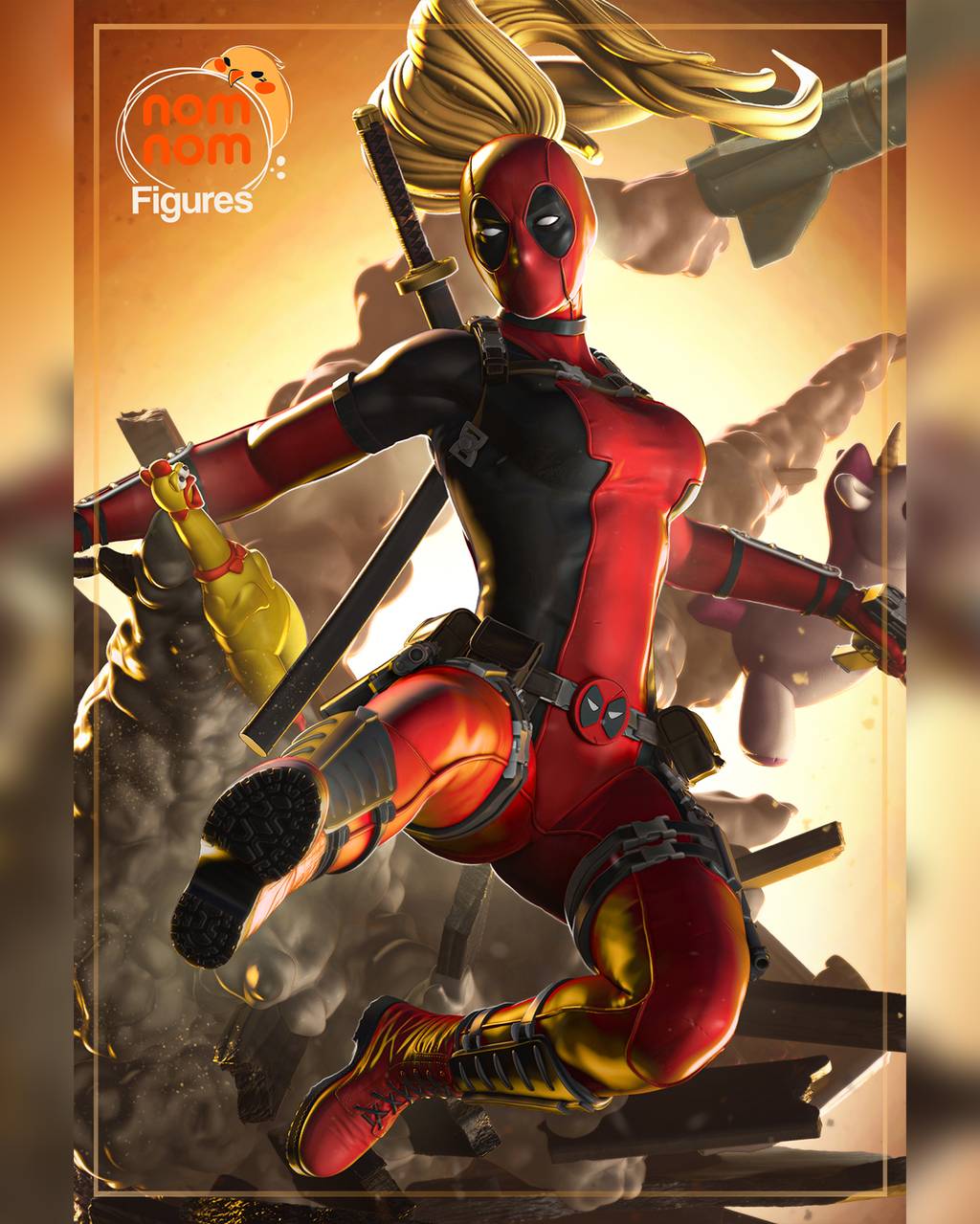 P站图纸印象馆 NomNom 漫威 女死侍 NomNom 漫威 女死侍