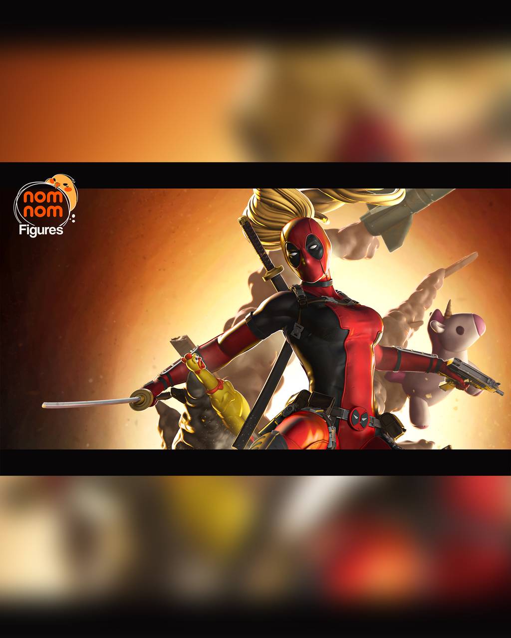 P站图纸印象馆 NomNom 漫威 女死侍 NomNom 漫威 女死侍