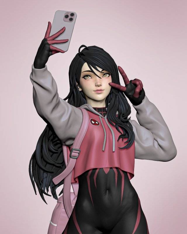 P站图纸印象馆 CA3D 漫威 蜘蛛女孩 CA3D 漫威 蜘蛛女孩