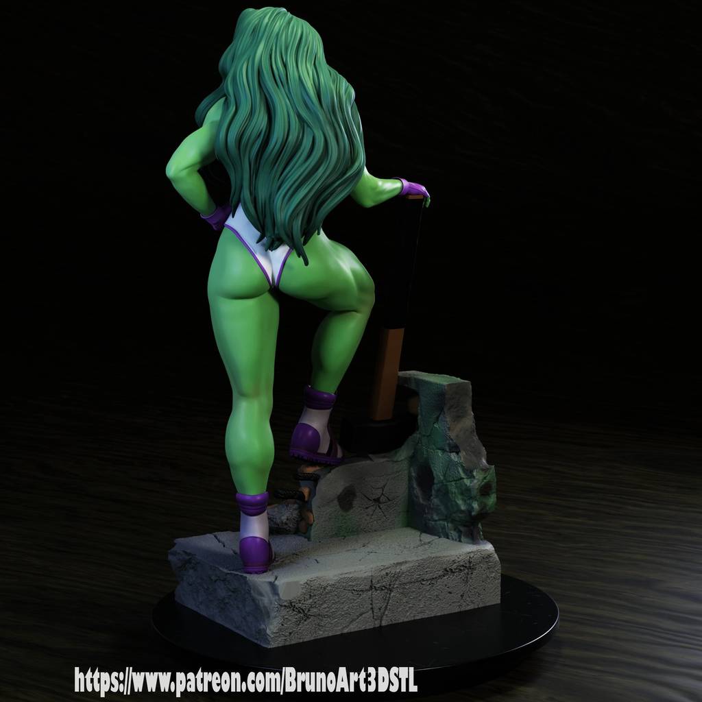 P站图纸印象馆 BrunoArt3D 漫威 女绿巨人 BrunoArt3D 漫威 女绿巨人