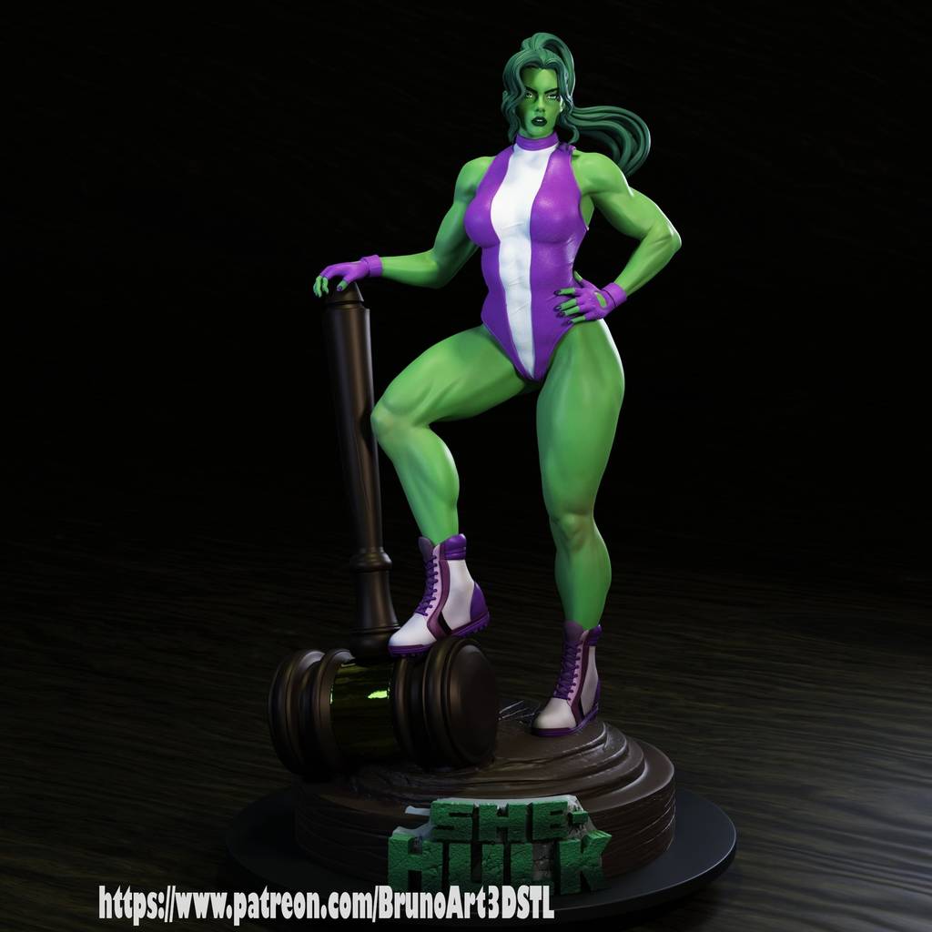 P站图纸印象馆 BrunoArt3D 漫威 女绿巨人 BrunoArt3D 漫威 女绿巨人