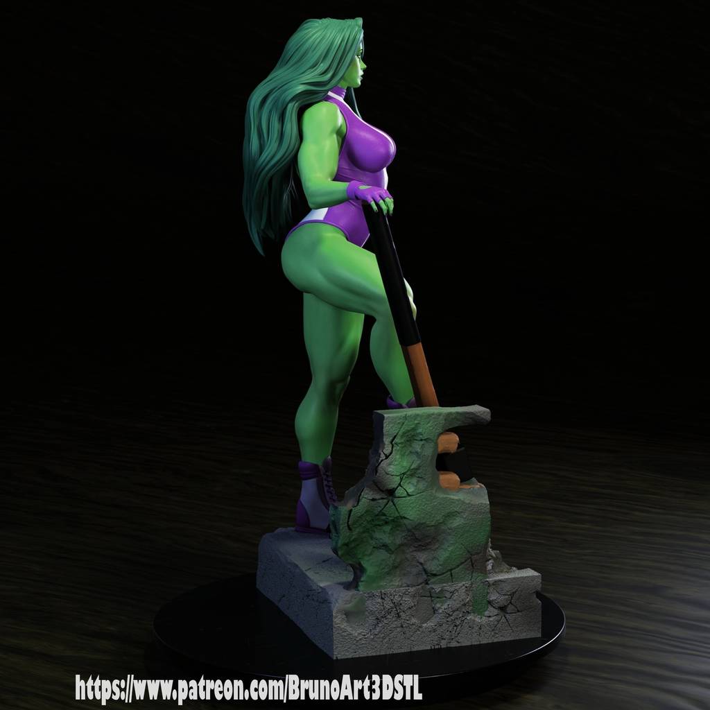 P站图纸印象馆 BrunoArt3D 漫威 女绿巨人 BrunoArt3D 漫威 女绿巨人