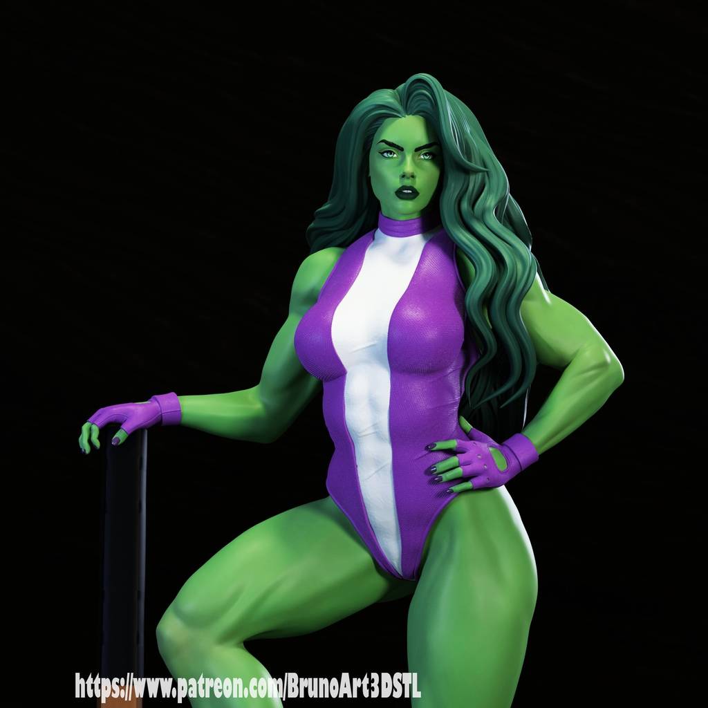 P站图纸印象馆 BrunoArt3D 漫威 女绿巨人 BrunoArt3D 漫威 女绿巨人