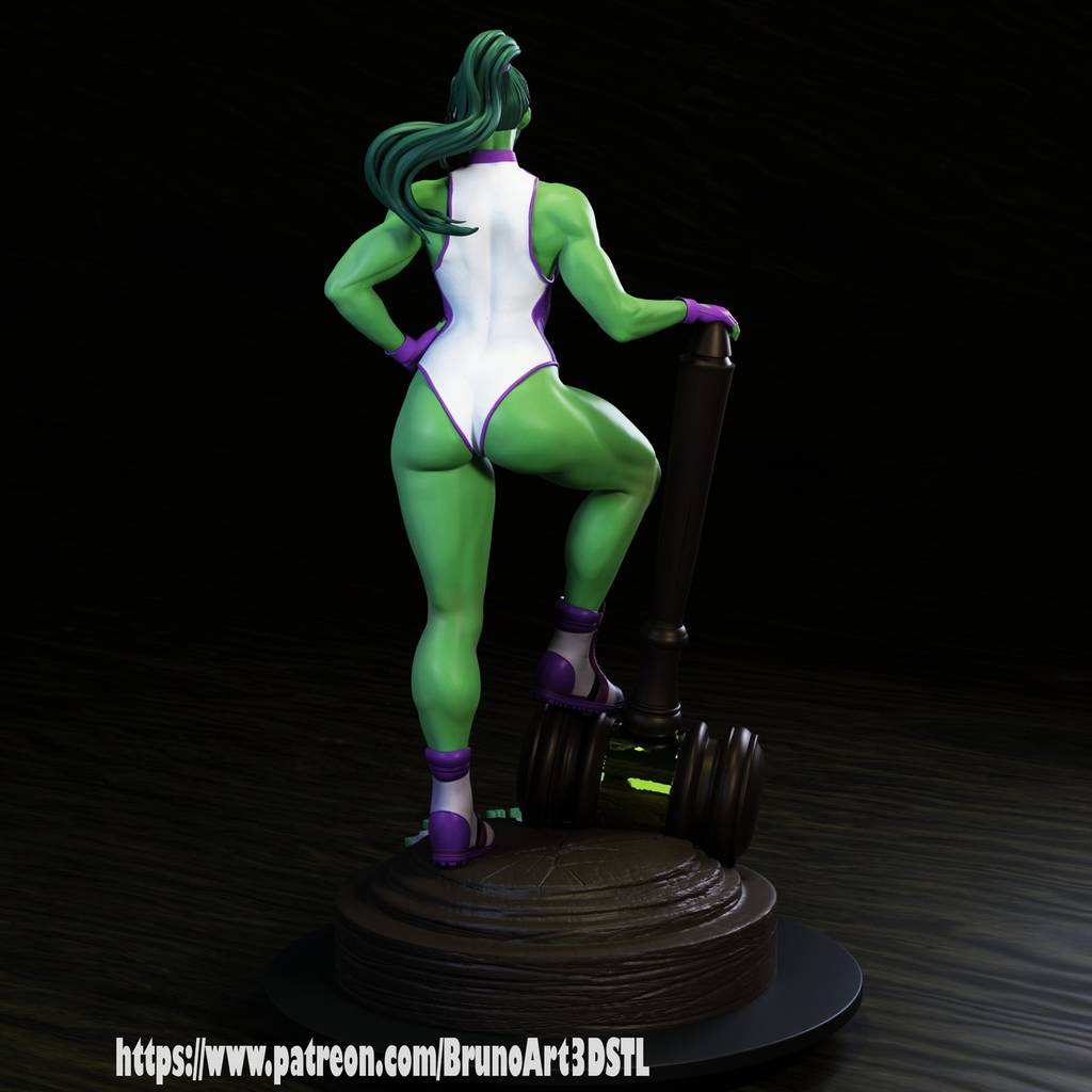 P站图纸印象馆 BrunoArt3D 漫威 女绿巨人 BrunoArt3D 漫威 女绿巨人