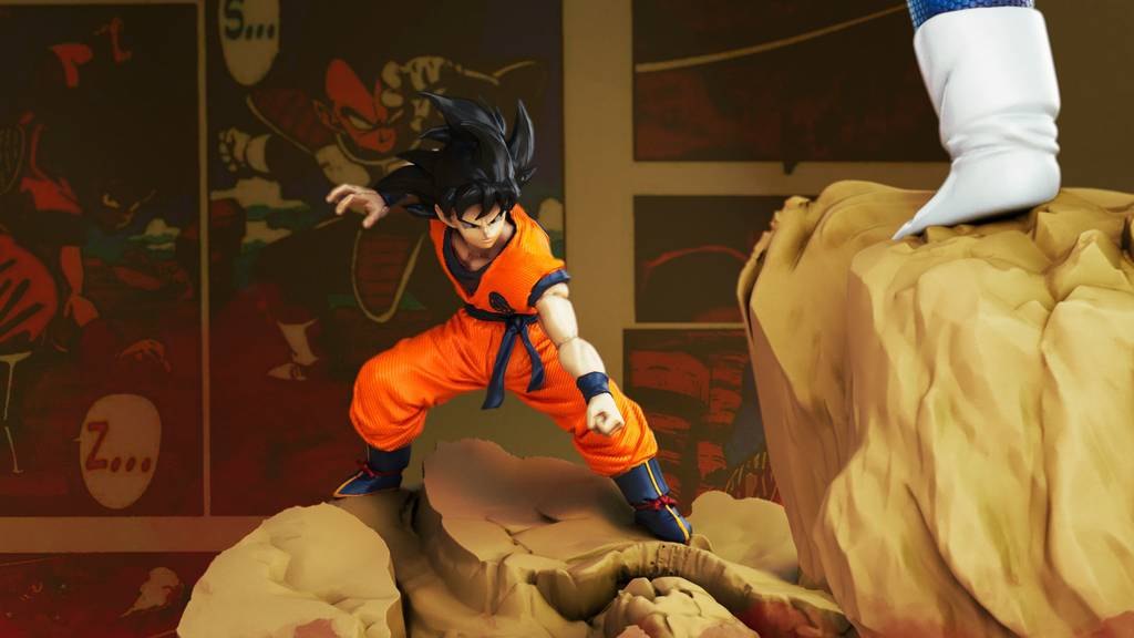 P站图纸印象馆 龙珠 悟空对战贝吉塔 龙珠 悟空对战贝吉塔