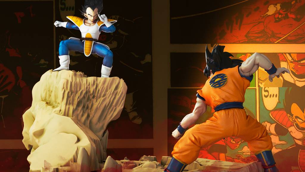 P站图纸印象馆 龙珠 悟空对战贝吉塔 龙珠 悟空对战贝吉塔