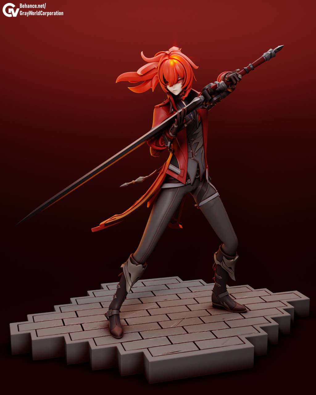 P站图纸印象馆 GrayWorld 原神 迪卢克 GrayWorld 原神 迪卢克