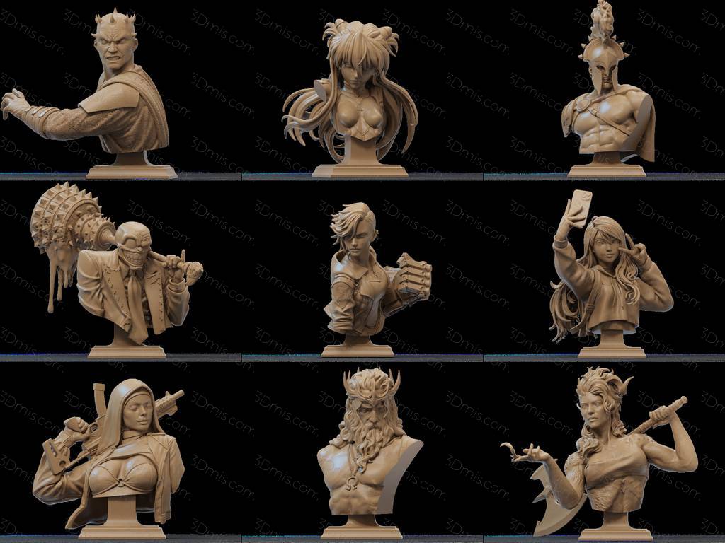 P站图纸印象馆 CA3D 24年8月半身像合集 CA3D 24年8月半身像合集