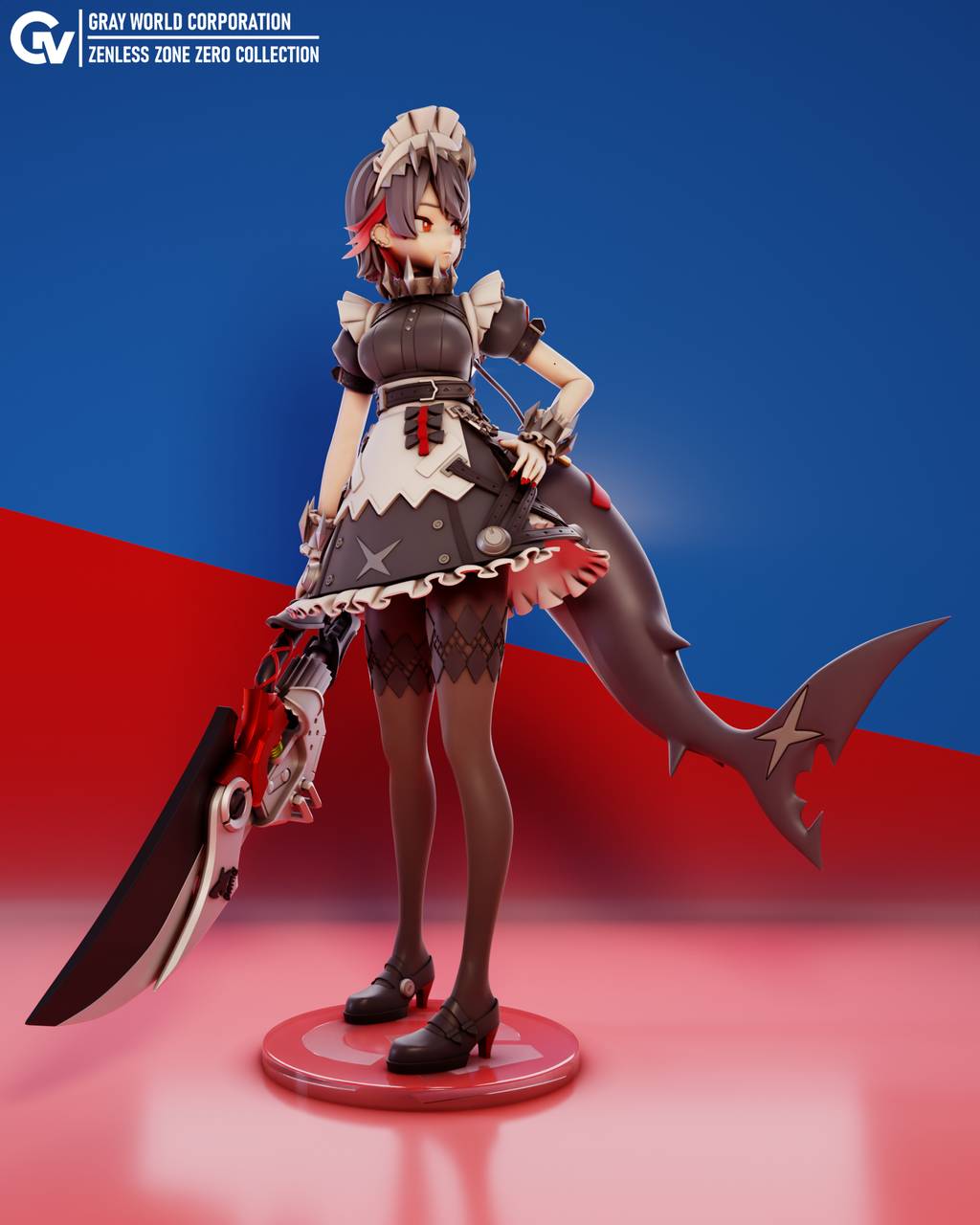 P站图纸印象馆 GrayWorld 绝区零 鲨鱼娘艾莲 GrayWorld 绝区零 鲨鱼娘艾莲