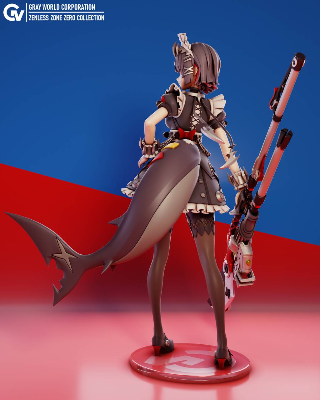 P站图纸印象馆 GrayWorld 绝区零 鲨鱼娘艾莲 GrayWorld 绝区零 鲨鱼娘艾莲