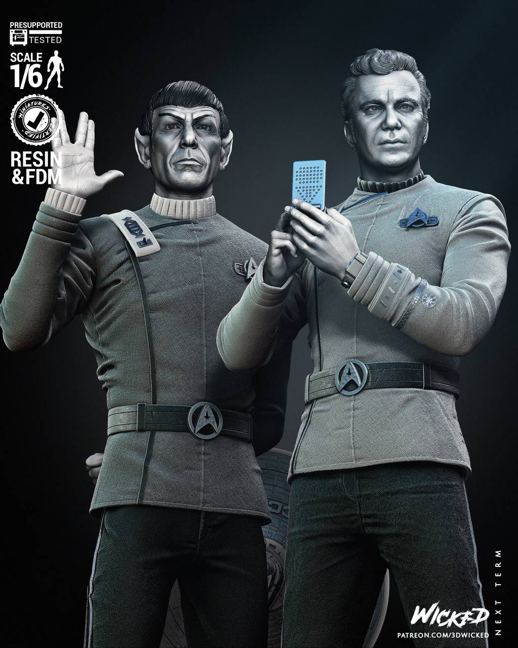 P站图纸印象馆 3DWicked 星际迷航 柯克和斯波克 3DWicked 星际迷航 柯克和斯波克