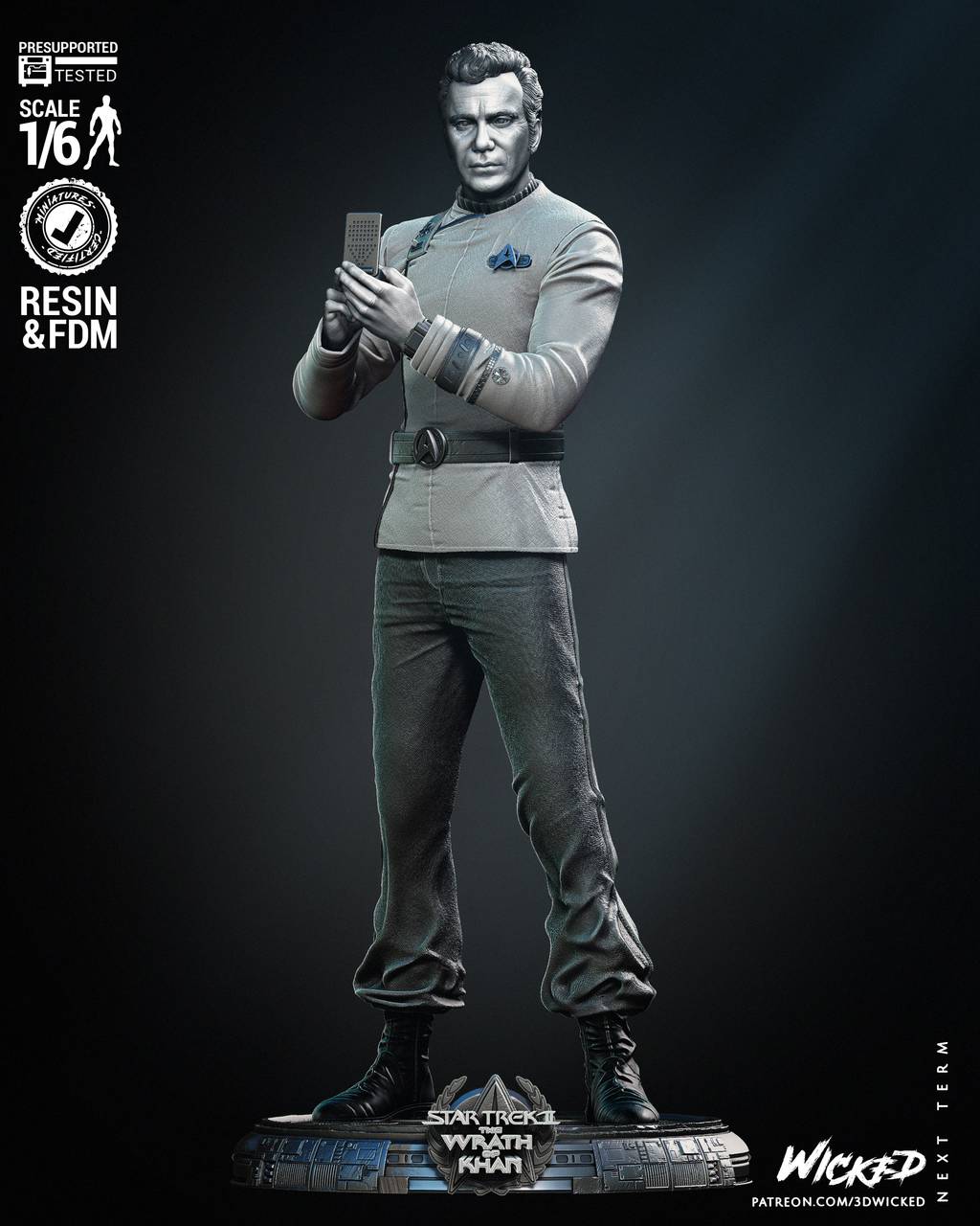 P站图纸印象馆 3DWicked 星际迷航 柯克舰长 3DWicked 星际迷航 柯克舰长