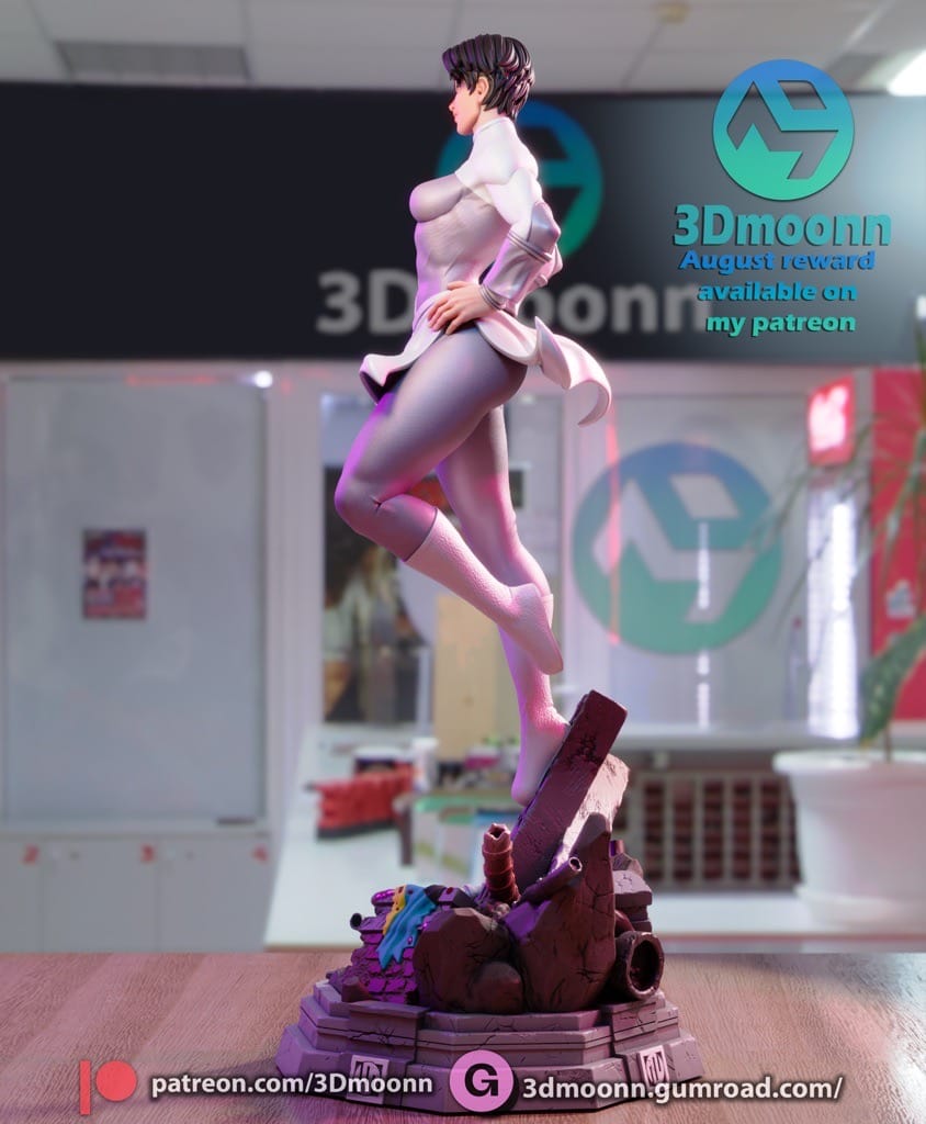 P站图纸印象馆 3Dmoonn DC漫画 艾丽莎 3Dmoonn DC漫画 艾丽莎