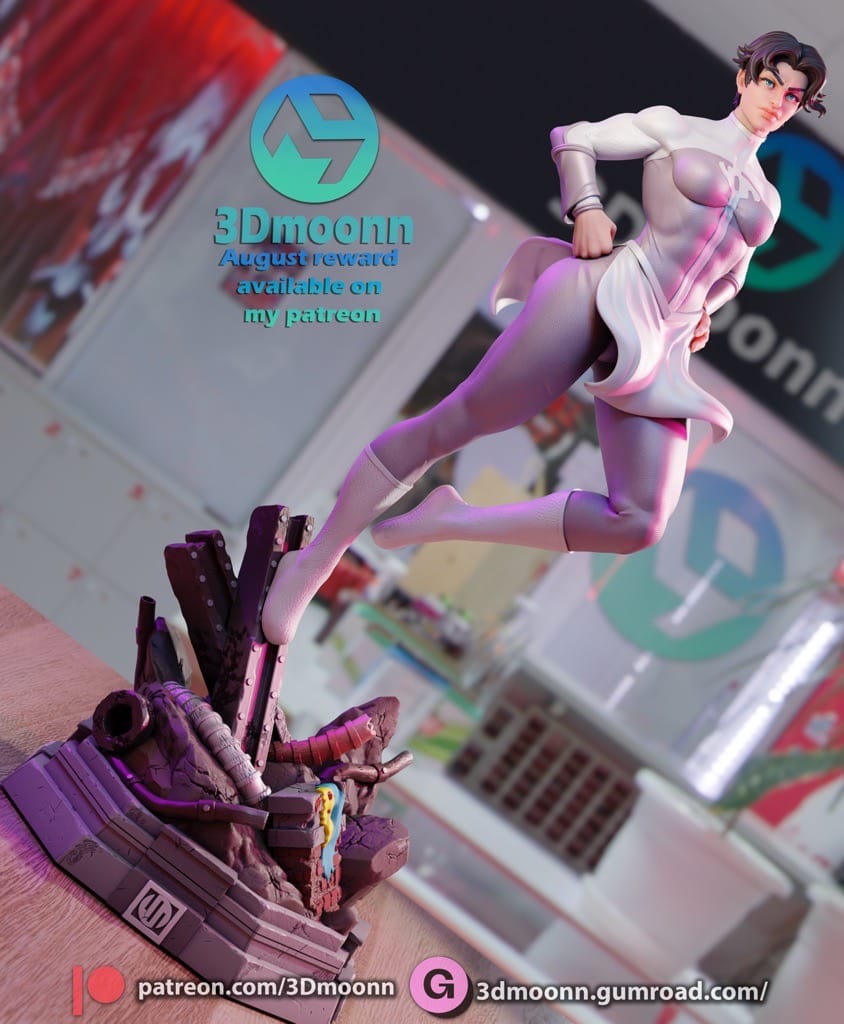 P站图纸印象馆 3Dmoonn DC漫画 艾丽莎 3Dmoonn DC漫画 艾丽莎