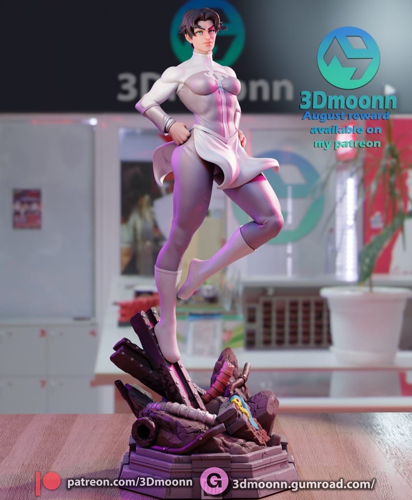 P站图纸印象馆 3Dmoonn DC漫画 艾丽莎 3Dmoonn DC漫画 艾丽莎