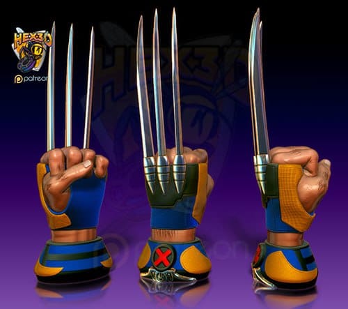 P站图纸印象馆 漫威 金钢狼手部展示 漫威 金钢狼手部展示