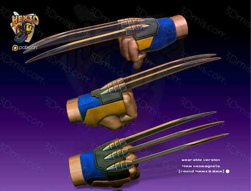 P站图纸印象馆 漫威 金钢狼手部展示 漫威 金钢狼手部展示