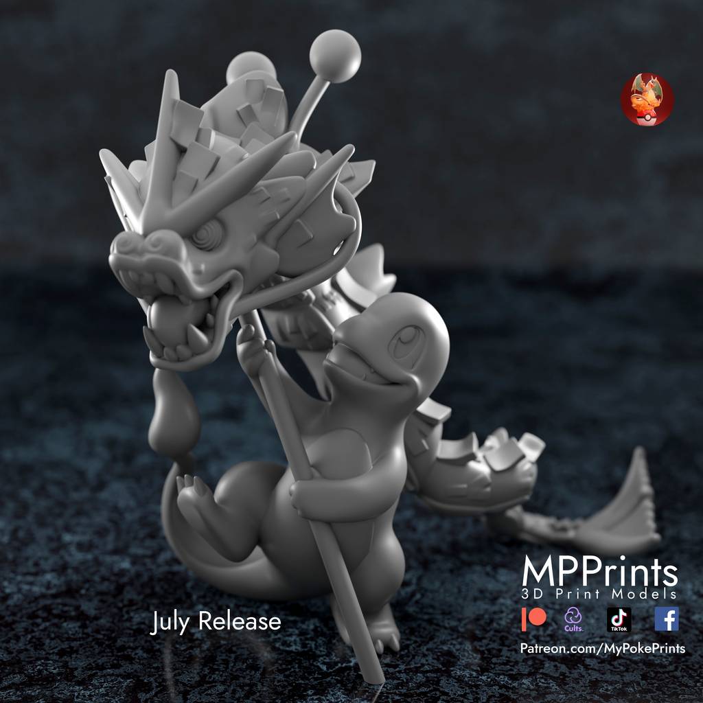 P站图纸印象馆 口袋妖怪 小火龙和暴鲤龙 口袋妖怪 小火龙和暴鲤龙