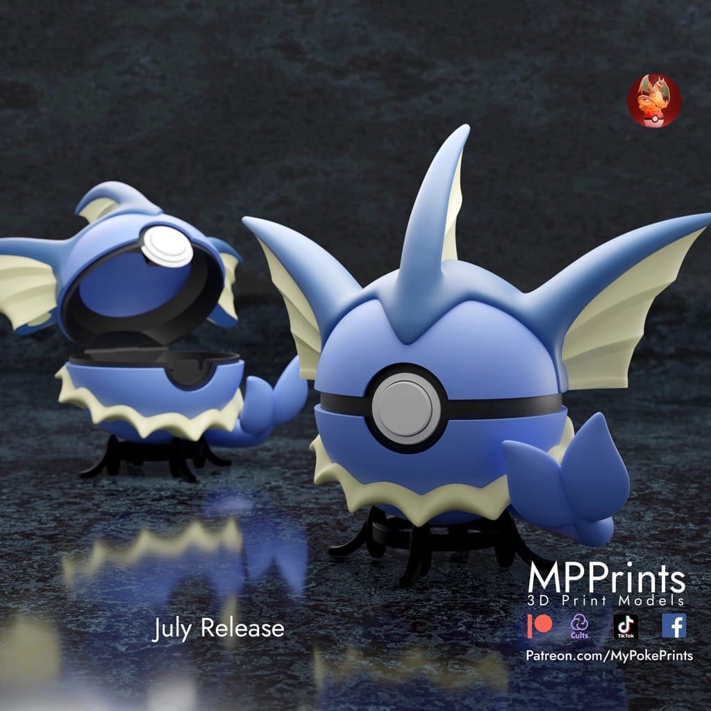 P站图纸印象馆 口袋妖怪 水伊布精灵球 口袋妖怪 水伊布精灵球