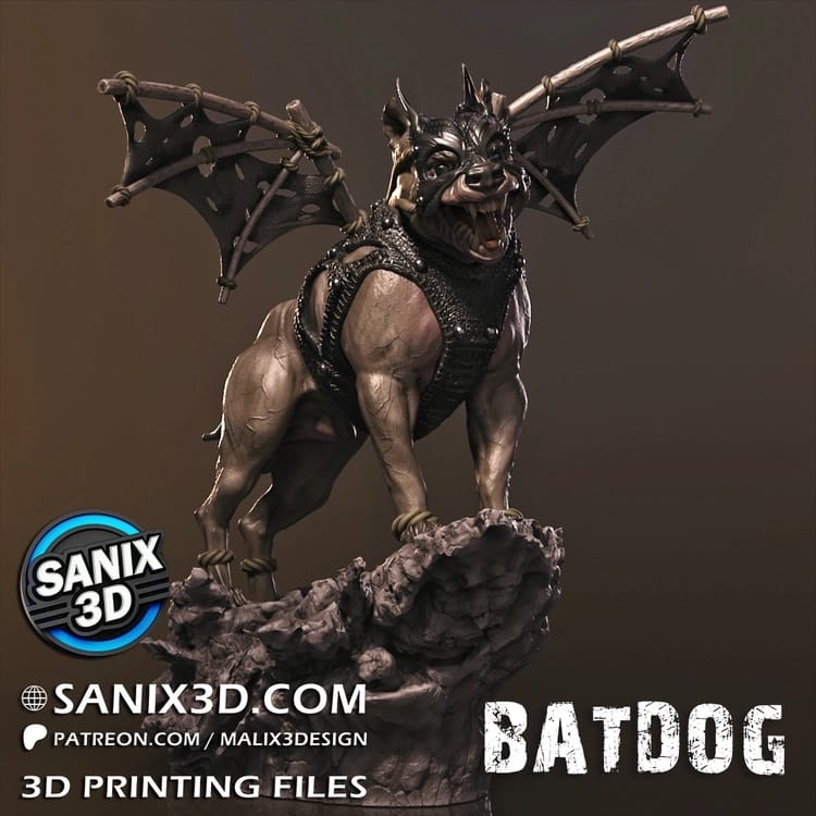 P站图纸印象馆 Sanix3d DC漫画 蝙蝠狗 Sanix3d DC漫画 蝙蝠狗