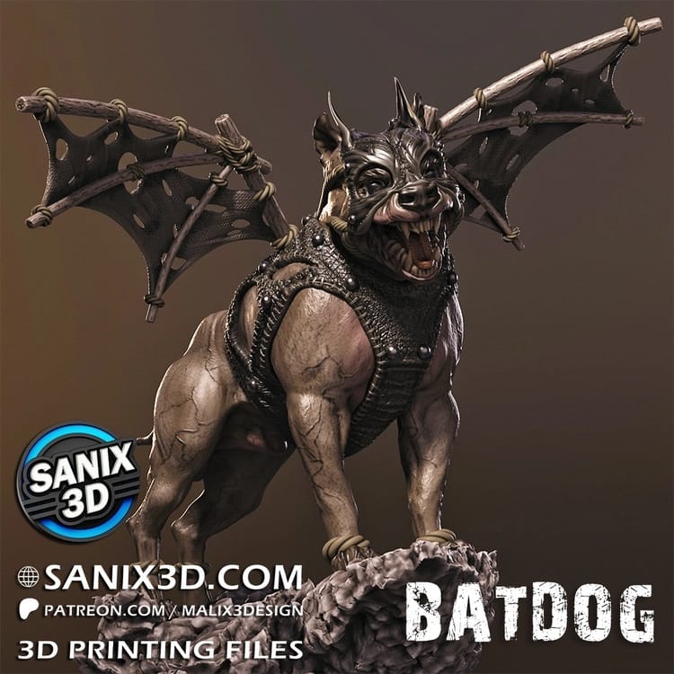 P站图纸印象馆 Sanix3d DC漫画 蝙蝠狗 Sanix3d DC漫画 蝙蝠狗